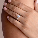 Load image into Gallery viewer, HOLM ACCENTED ROUND CUT MOISSANITE ENGAGEMENT RING