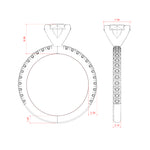Load image into Gallery viewer, HOLM ACCENTED ROUND CUT MOISSANITE ENGAGEMENT RING