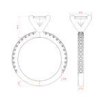 Load image into Gallery viewer, HOLM ACCENTED PRINCESS CUT MOISSANITE ENGAGEMENT RING