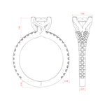 Load image into Gallery viewer, RAIA ROUND CUT MOISSANITE ENGAGEMENT RING