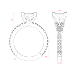 Load image into Gallery viewer, RAIA PRINCESS CUT MOISSANITE ENGAGEMENT RING