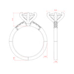 Load image into Gallery viewer, RHOS ROUND CUT MOISSANITE ENGAGEMENT RING