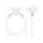 Load image into Gallery viewer, RHOS PRINCESS CUT MOISSANITE ENGAGEMENT RING