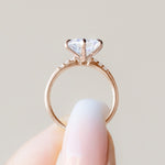 Load image into Gallery viewer, RHOS CUSHION CUT MOISSANITE ENGAGEMENT RING