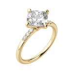 Load image into Gallery viewer, RHOS CUSHION CUT MOISSANITE ENGAGEMENT RING