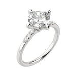 Load image into Gallery viewer, RHOS CUSHION CUT MOISSANITE ENGAGEMENT RING