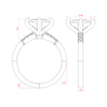 Load image into Gallery viewer, RHOS CUSHION CUT MOISSANITE ENGAGEMENT RING