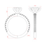 Load image into Gallery viewer, LYRE ACCENTED OVAL CUT MOISSANITE ENGAGEMENT RING