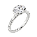 Load image into Gallery viewer, DAHL OVAL CUT MOISSANITE ENGAGEMENT RING