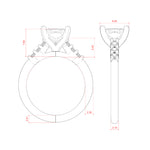 Load image into Gallery viewer, SOMA CUSHION CUT MOISSANITE ENGAGEMENT RING
