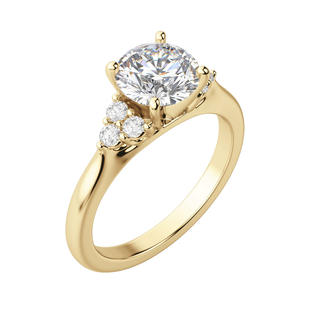 CALM ROUND CUT MOISSANITE ENGAGEMENT RING