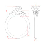 Load image into Gallery viewer, CALM ROUND CUT MOISSANITE ENGAGEMENT RING