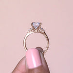 Load image into Gallery viewer, CALM PRINCESS CUT MOISSANITE ENGAGEMENT RING