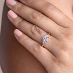 Load image into Gallery viewer, CALM CUSHION CUT MOISSANITE ENGAGEMENT RING