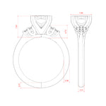 Load image into Gallery viewer, CALM CUSHION CUT MOISSANITE ENGAGEMENT RING