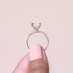 Load image into Gallery viewer, HOLM ACCENTED CUSHION CUT MOISSANITE ENGAGEMENT RING