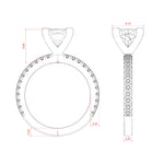 Load image into Gallery viewer, HOLM ACCENTED CUSHION CUT MOISSANITE ENGAGEMENT RING