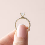 Load image into Gallery viewer, LYRE ACCENTED RADIANT CUT MOISSANITE ENGAGEMENT RING