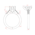 Load image into Gallery viewer, SOMA PEAR CUT MOISSANITE ENGAGEMENT RING