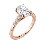 Load image into Gallery viewer, SOMA OVAL CUT MOISSANITE ENGAGEMENT RING