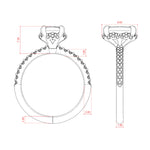 Load image into Gallery viewer, SORA RADIANT CUT MOISSANITE ENGAGEMENT RING