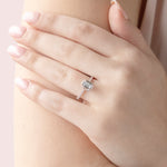 Load image into Gallery viewer, SORA EMERALD CUT MOISSANITE ENGAGEMENT RING