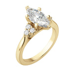 Load image into Gallery viewer, CALM MARQUISE CUT MOISSANITE ENGAGEMENT RING