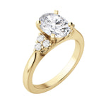 Load image into Gallery viewer, CALM OVAL CUT MOISSANITE ENGAGEMENT RING