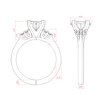 Load image into Gallery viewer, CALM OVAL CUT MOISSANITE ENGAGEMENT RING