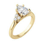 Load image into Gallery viewer, CALM PEAR CUT MOISSANITE ENGAGEMENT RING