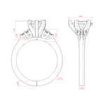 Load image into Gallery viewer, CALM PEAR CUT MOISSANITE ENGAGEMENT RING