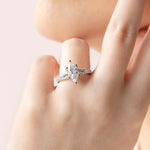 Load image into Gallery viewer, RAIA MARQUISE CUT MOISSANITE ENGAGEMENT RING