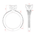 Load image into Gallery viewer, RAIA ASSCHER CUT MOISSANITE ENGAGEMENT RING