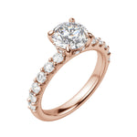 Load image into Gallery viewer, HOLM BOLD ROUND CUT MOISSANITE ENGAGEMENT RING