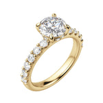 Load image into Gallery viewer, HOLM BOLD ROUND CUT MOISSANITE ENGAGEMENT RING