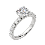 Load image into Gallery viewer, HOLM BOLD ROUND CUT MOISSANITE ENGAGEMENT RING
