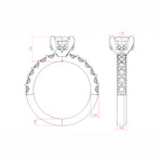 Load image into Gallery viewer, HOLM BOLD ROUND CUT MOISSANITE ENGAGEMENT RING