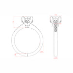 Load image into Gallery viewer, IRIS ROUND CUT MOISSANITE ENGAGEMENT RING