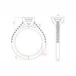 Load image into Gallery viewer, SONE ROUND CUT MOISSANITE ENGAGEMENT RING