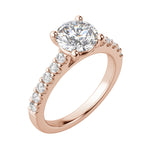Load image into Gallery viewer, HORA ROUND CUT MOISSANITE ENGAGEMENT RING