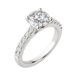 Load image into Gallery viewer, HORA ROUND CUT MOISSANITE ENGAGEMENT RING