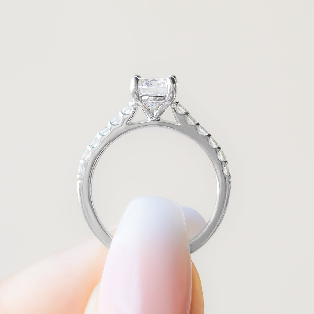 HORA ROUND CUT MOISSANITE ENGAGEMENT RING