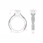 Load image into Gallery viewer, MORA BOLD ROUND CUT MOISSANITE ENGAGEMENT RING