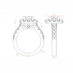 Load image into Gallery viewer, VAIL BOLD ROUND CUT MOISSANITE ENGAGEMENT RING