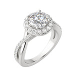 Load image into Gallery viewer, POSE ROUND CUT MOISSANITE ENGAGEMENT RING