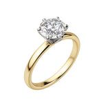 Load image into Gallery viewer, BARE 6-PRONG ROUND CUT MOISSANITE ENGAGEMENT RING