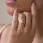 Load image into Gallery viewer, BARE 6-PRONG ROUND CUT MOISSANITE ENGAGEMENT RING