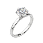 Load image into Gallery viewer, BARE 6-PRONG ROUND CUT MOISSANITE ENGAGEMENT RING