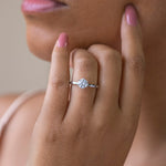 Load image into Gallery viewer, BARE 6-PRONG ROUND CUT MOISSANITE ENGAGEMENT RING