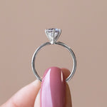 Load image into Gallery viewer, BARE 6-PRONG ROUND CUT MOISSANITE ENGAGEMENT RING